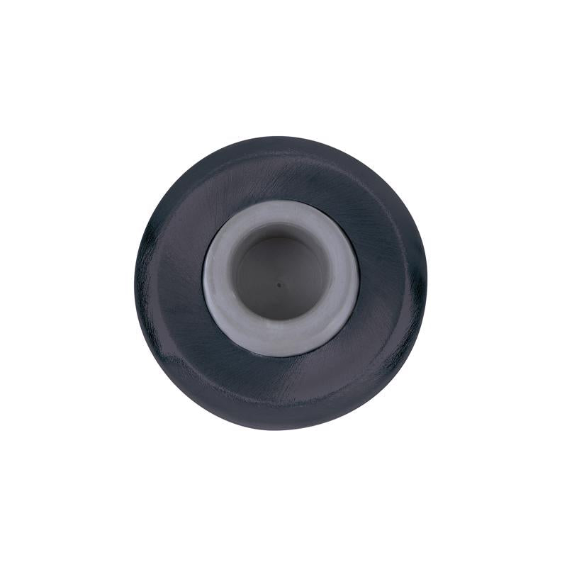 Tell 2 in. L Steel Matte Black Door Bumper Mounts to wall 2-1/2 in.