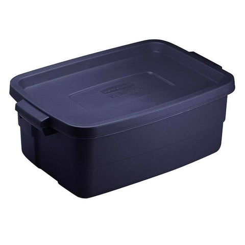 Rubbermaid Roughneck 3 gal Navy Storage Box 7 in. H X 10.625 in. W X 15.687 in. D Stackable (Pack of 6)