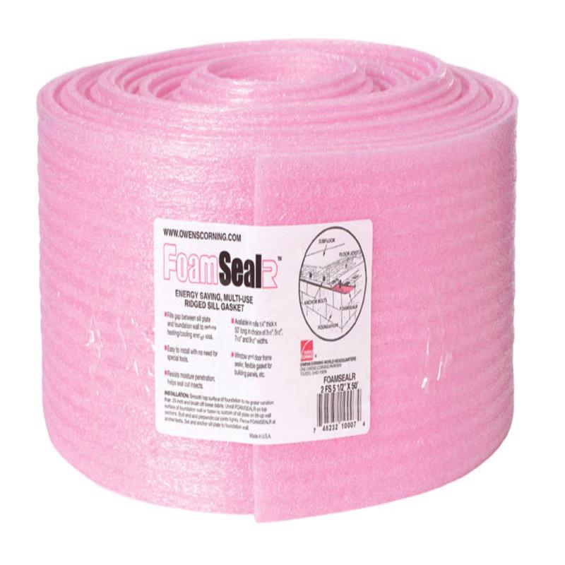 Owens Corning 7.5 in. W X 50 ft. L X 0.19 in. Unfaced Ridged Sill Gasket Roll 31.25 sq ft (Pack of 6)