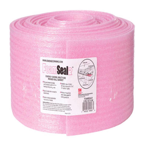 Owens Corning 7.5 in. W X 50 ft. L X 0.19 in. Unfaced Ridged Sill Gasket Roll 31.25 sq ft (Pack of 6)