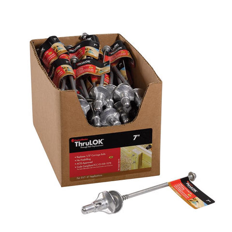 FastenMaster ThruLOK 1/2 in. X 7 in. L Hex Galvanized Steel Lag Screw 1 pk (Pack of 30)