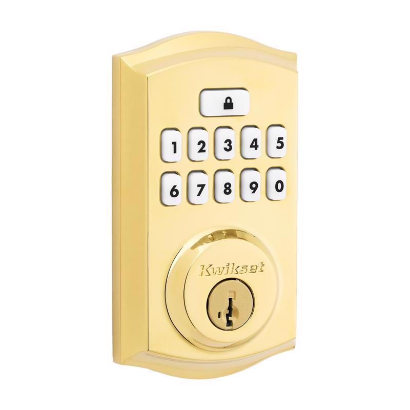 Kwikset SmartCode Polished Brass Metal Electronic Deadbolt (Pack of 2)