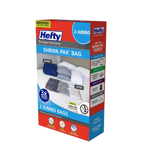 Hefty Shrink-Pak Jumbo Clear Vacuum Cube Storage Bags (Pack of 3)