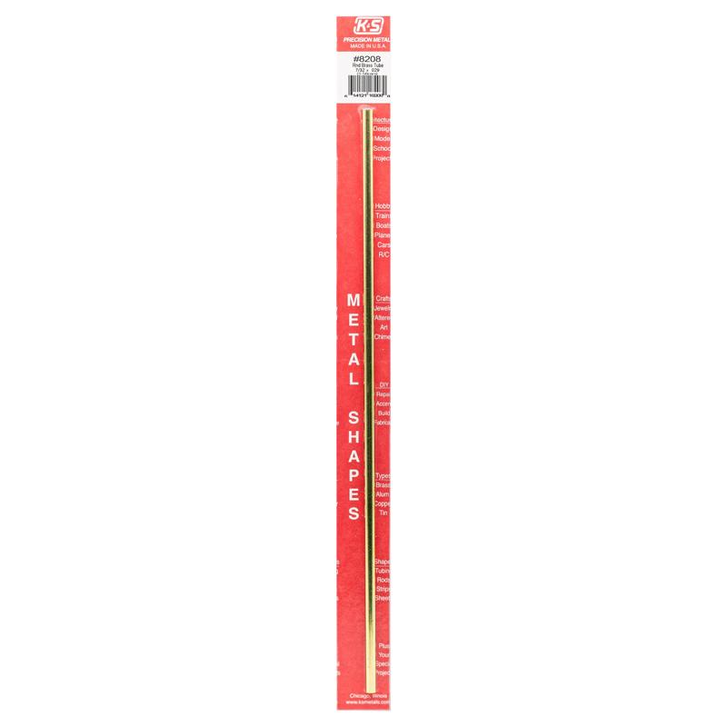 K&S 7/32 in. D X 12 in. L Round Brass Tube 1 pk
