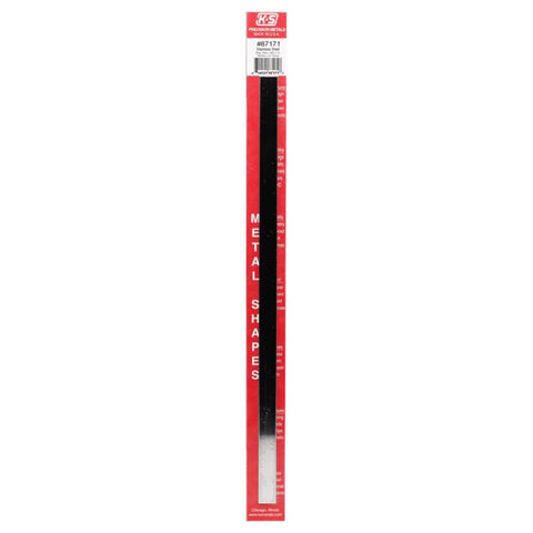 K&S 12 in. L X 0.5 in. W Mirror Stainless Steel Strip