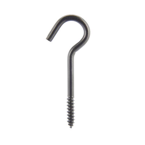 Wright Medium Matte Black Steel 5 in. L Ceiling Hook 100 lb 1 pk