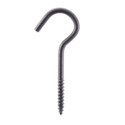 Wright Medium Matte Black Steel 3-3/8 in. L Ceiling Hook 50 lb 1 pk