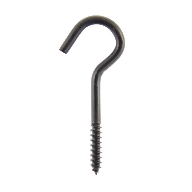 Wright Medium Matte Black Steel 4-9/16 in. L Ceiling Hook 160 lb 1 pk