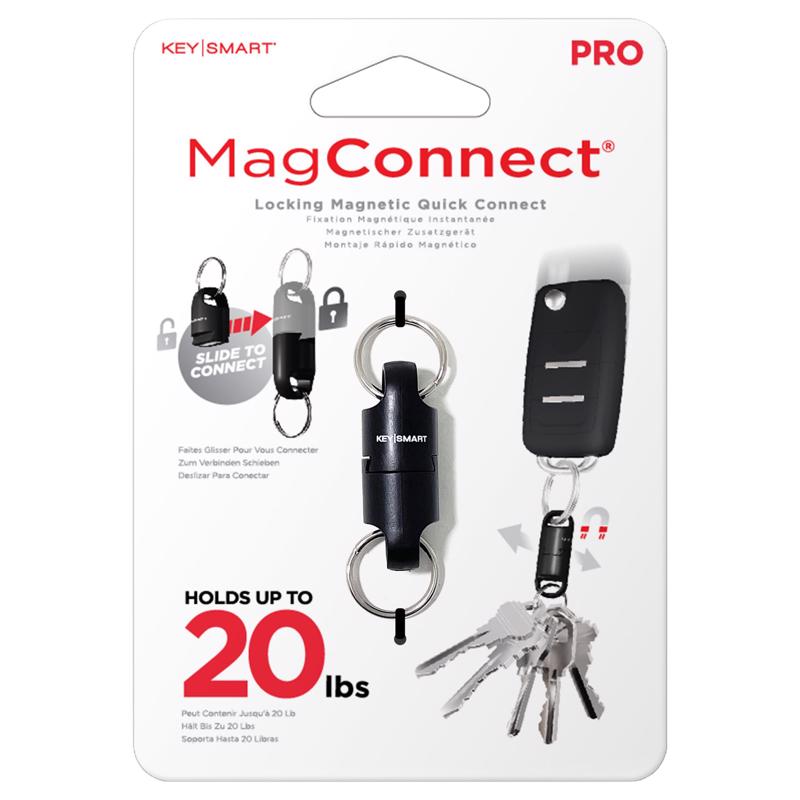 Llavero magnético con cerradura KeySmart MagConnect Pro de plástico ABS/imán/acero inoxidable negro