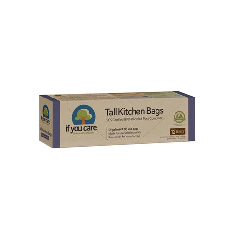 If You Care 13 gal Trash Bags Drawstring 12 pk (Pack of 12)