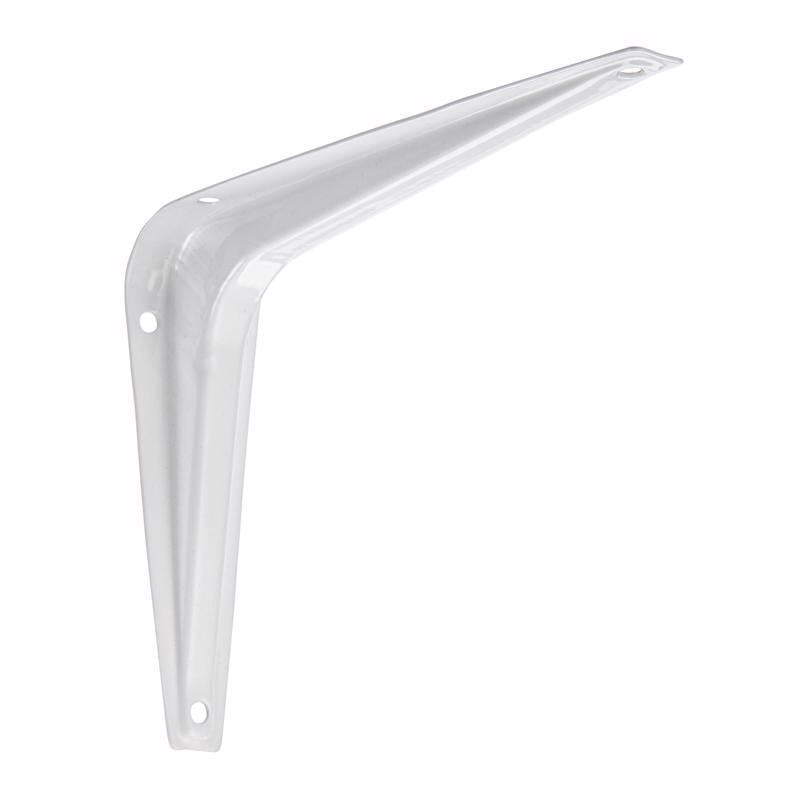 Hampton White Steel Shelf Bracket 18 Ga. 6 in. L 100 lb (Pack of 10)