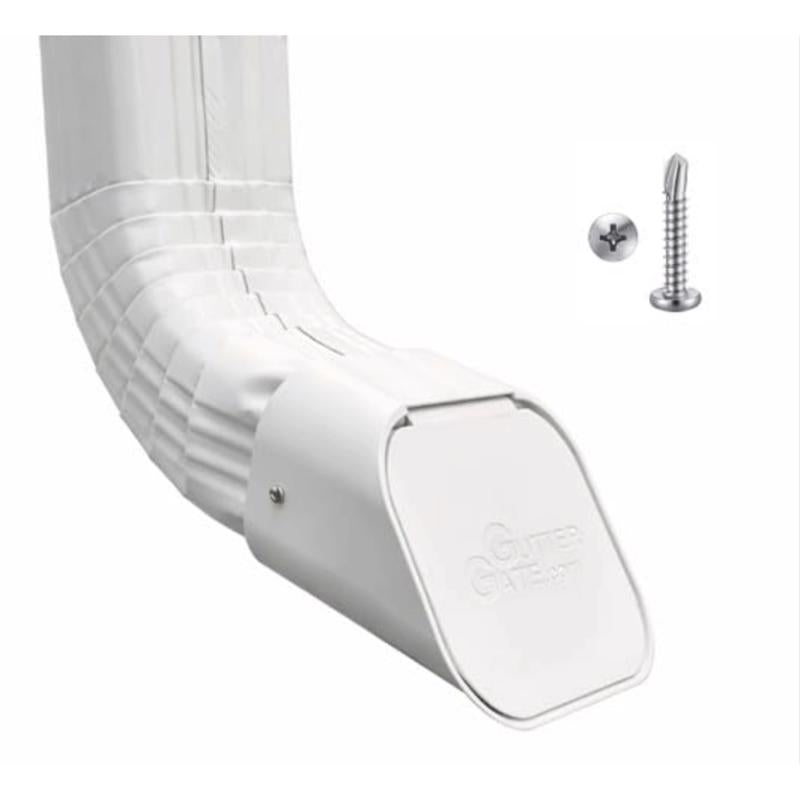 GutterGate 3 in. H X 3 in. W X 4 in. L White Plastic Rectangular Downspout Adapter