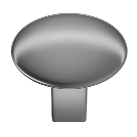 Amerock Riva Contemporary Oval Cabinet Knob 1-1/4 in. D 1-1/16 in. Polished Chrome 1 pk