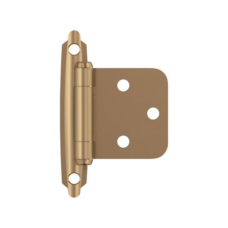 Amerock 2-3/4 in. W X 1-3/4 in. L Champagne Bronze Brown Steel Overlay Hinge 2 pk