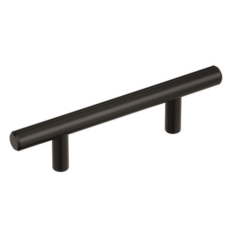 Amerock Contemporary Bar Cabinet Pull 3 in. Black Bronze Black 5 pk