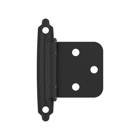 Amerock 2-15/79 in. W X 2-3/4 in. L Flat Black Steel Cabinet Hinge 10 pk