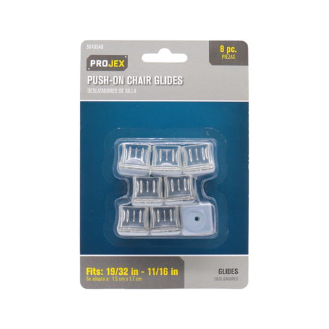 Projex Gray 1 in. Push-On Polymer Chair Glide 8 pk