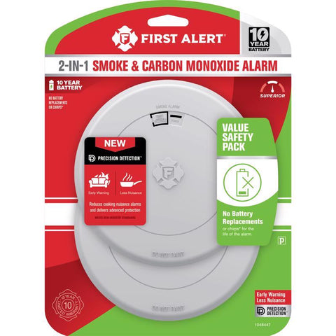 First Alert 10-Year Battery Electrochemical/Photoelectric Slim Smoke and Carbon Monoxide Detector 2