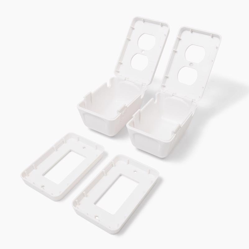 Regalo White Plastic Outlet Cover 2 pk