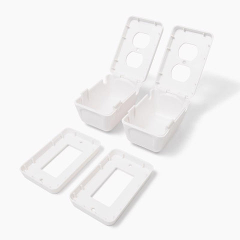 Regalo White Plastic Outlet Cover 2 pk