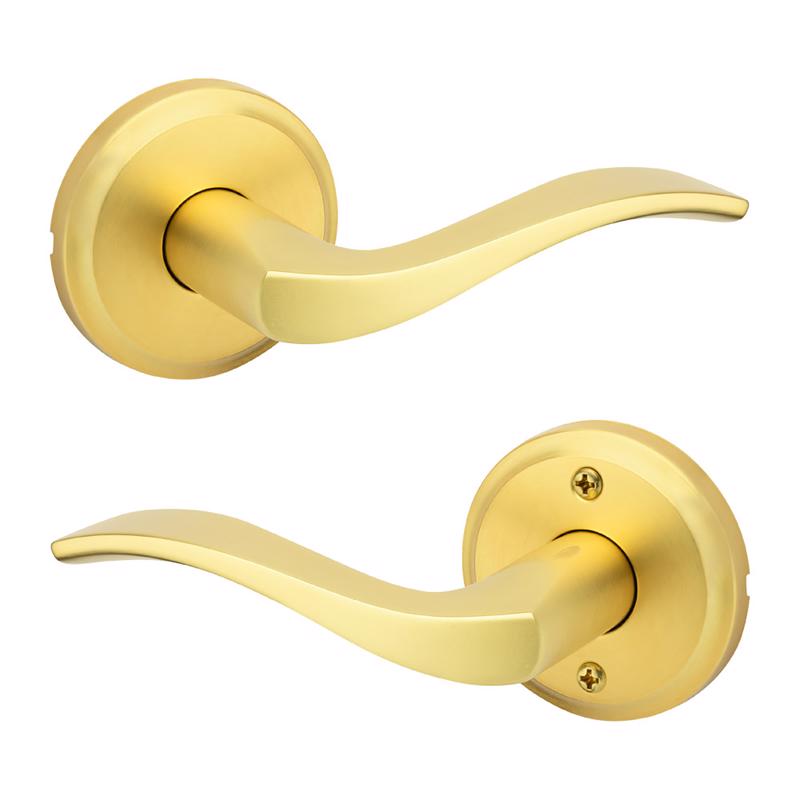 Kwikset Sedona Transitional Satin Brass Passage Lever