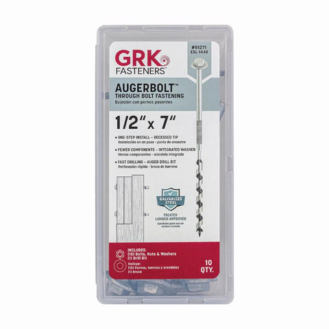 GRK Fasteners 1/2 in. D X 7 in. L Steel Hex Head Anchor Bolts 1 pk