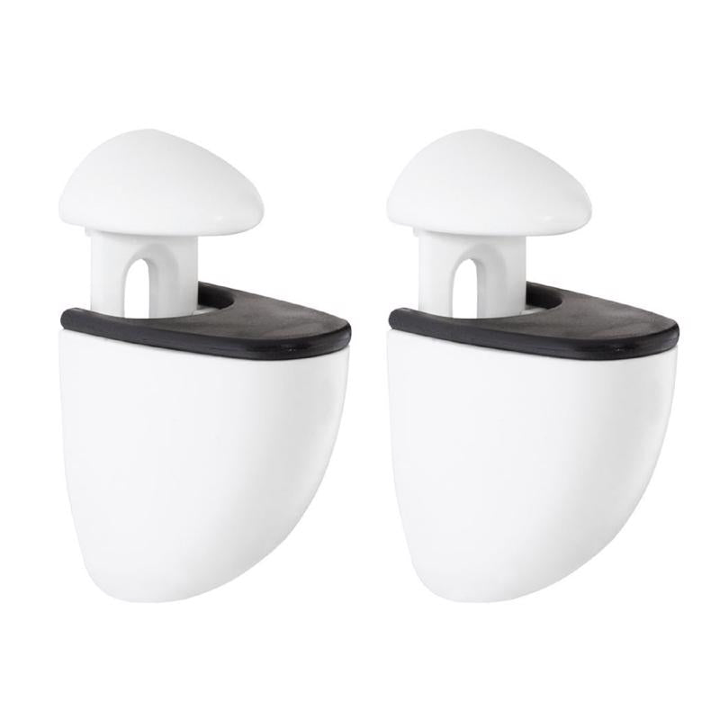 Dolle 3 in. H X 1 in. W X 1.6 in. D White Metal Shelf Clips (Pack of 5)
