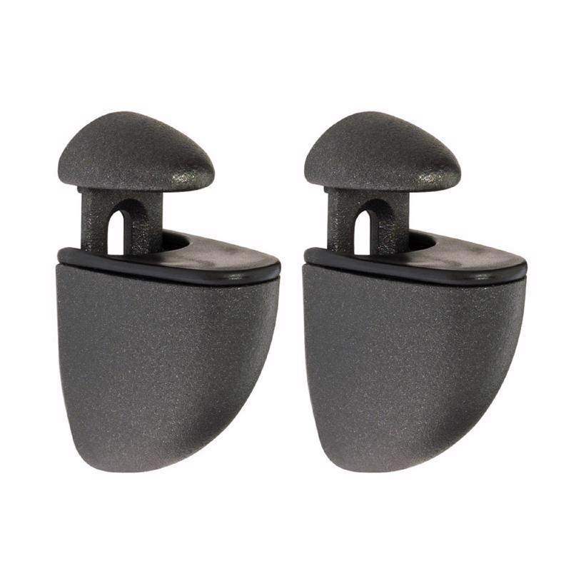 Dolle Jam 3 in. H X 1 in. W X 1.6 in. D Black Metal Shelf Clips (Pack of 5)