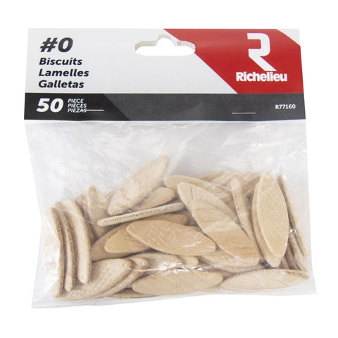 Richelieu Fluted Wood Plate Joining Biscuits .63 in. D X 1.85 in. L 50 pk Natural (Pack of 5)