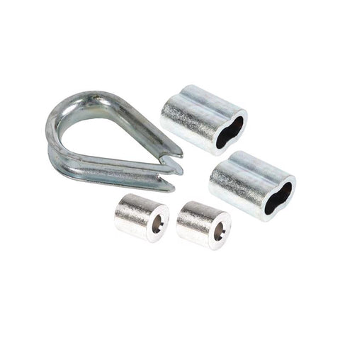 Koch Industries Zinc-Plated Aluminum 1/16 in. D Wire Rope Clips and Thimble (Pack of 10)
