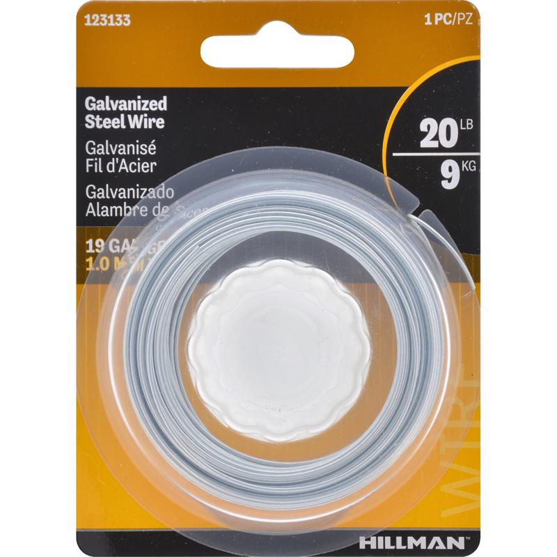 HILLMAN 50 ft. L Galvanized Steel 19 Ga. Wire (Pack of 10)