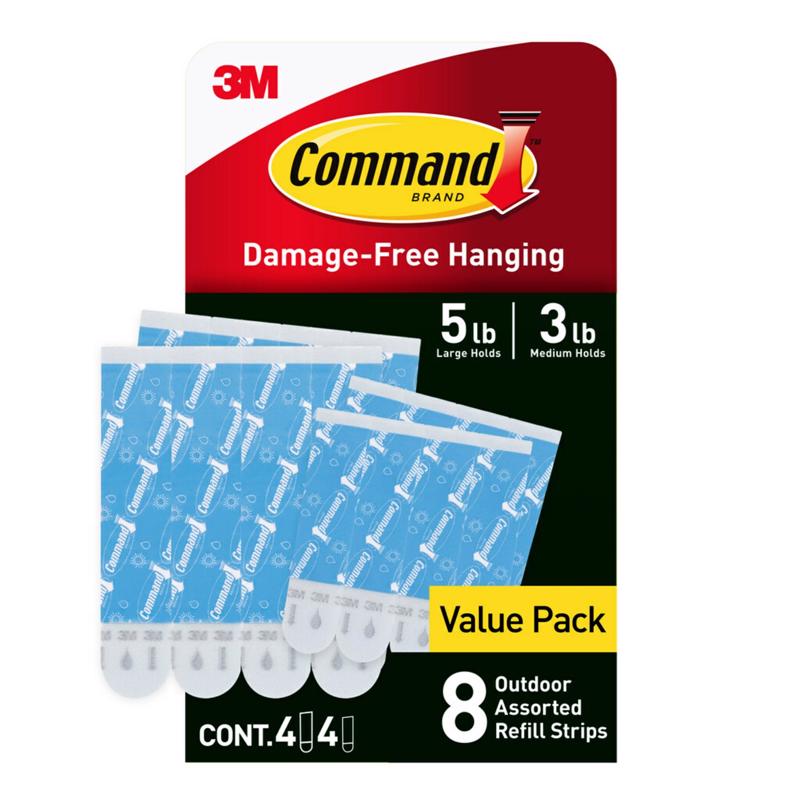 Command Assorted Foam Refill Strips 8 pk (Pack of 4)