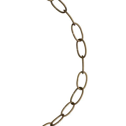 Koch Industries #10 Antique Brass Gold Steel Decorative Chain .175 in. D 600 in.