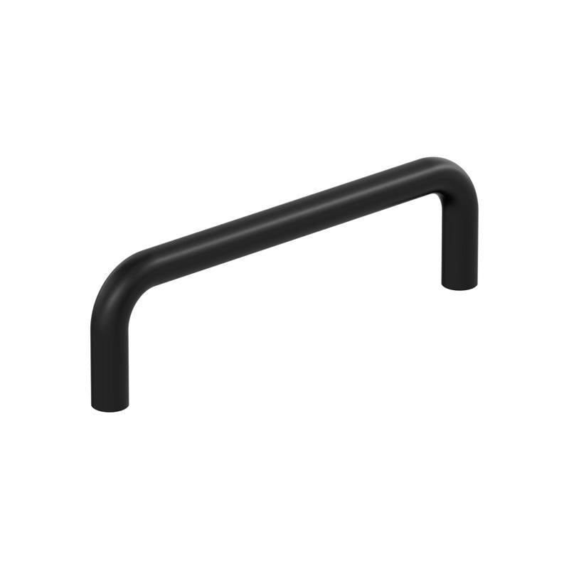 Tirador de armario contemporáneo en arco Amerock 4 pulg. Negro mate 1 ud.