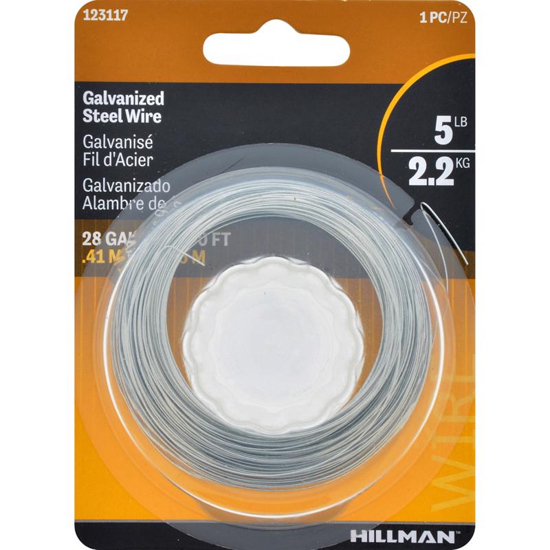 HILLMAN 100 ft. L Galvanized Steel 28 Ga. Hobby Wire (Pack of 10)