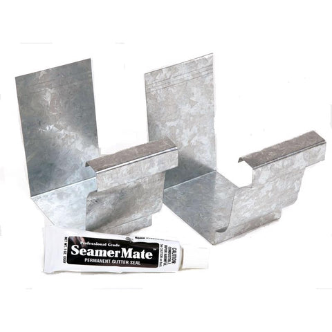 Amerimax 3 in. H X 5 in. W X 5.5 pk L Gray Galvanized Steel K Gutter Connector (Pack of 25)