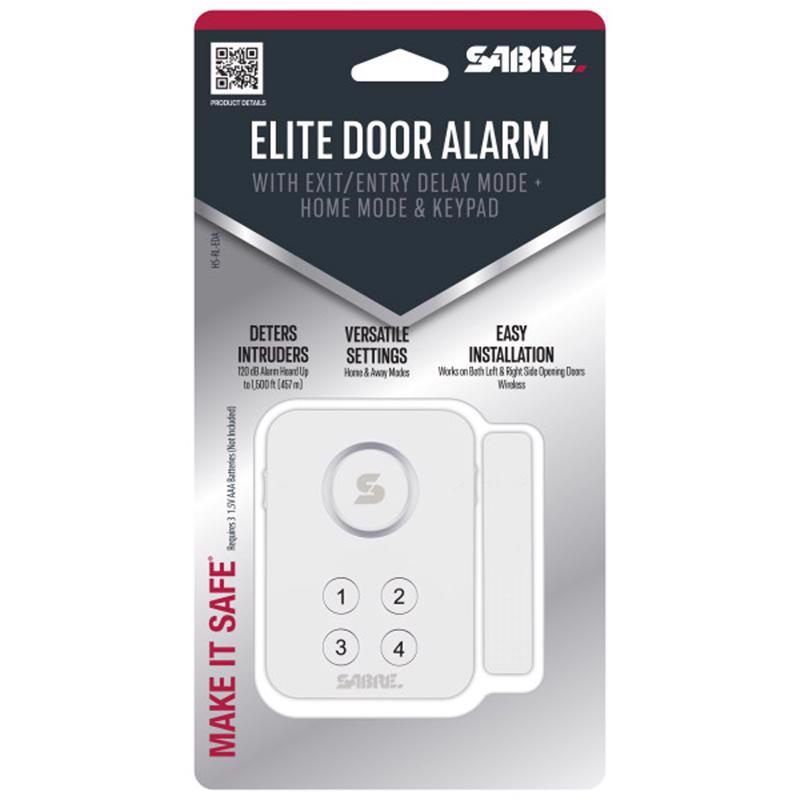 Sabre Battery Powered Indoor White Door Alarm