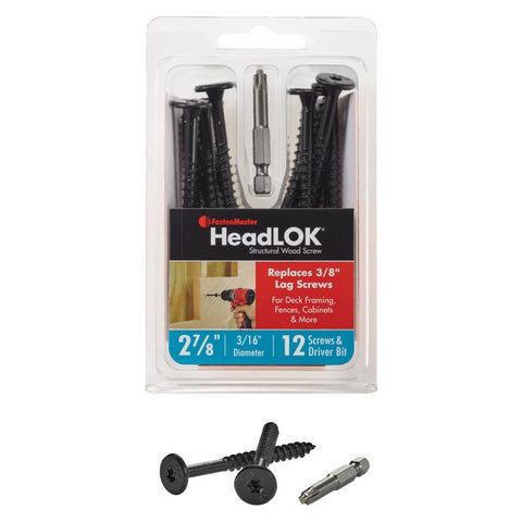 FastenMaster Headlok 2-7/8 in. L Torx Ttap T30 Coarse Structural Wood Screws 1 pk