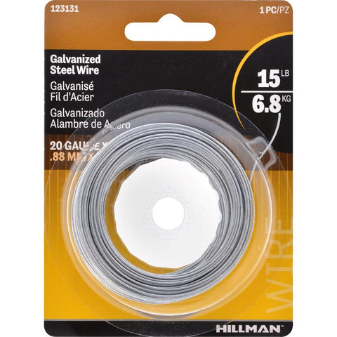HILLMAN 75 ft. L Galvanized Steel 20 Ga. Hobby Wire (Pack of 10)