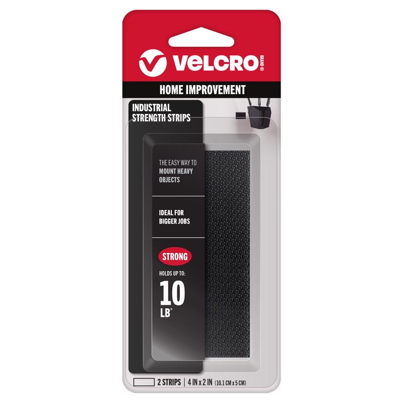 VELCRO Brand Industrial Strength Small Nylon Hook and Loop Fastener 4 in. L 2 pk (Pack of 6)
