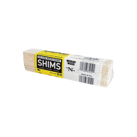 Nelson 1.375 in. W X 8 in. L Wood Contractor Grade Shims 12 pk (Pack of 36)