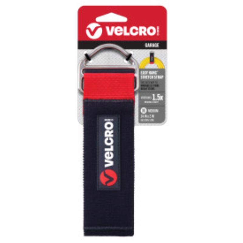 VELCRO Brand Easy Hang Stretch 24 in. L Nylon/Steel/Hook and Loop Enclosure Medium Storage Strap 1 p (Pack of 6)