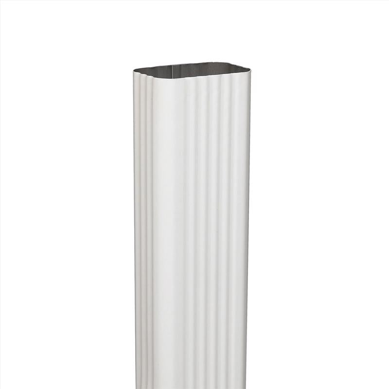Amerimax 2 in. H X 3 in. W X 48 in. L White Aluminum Rectangular Downspout (Pack of 10)