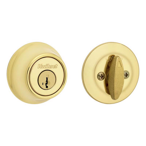 Kwikset Polished Brass Metal Deadbolt