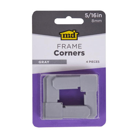M-D Building Products Gray Plastic Frame Corners 5/16 in. H 4 pk
