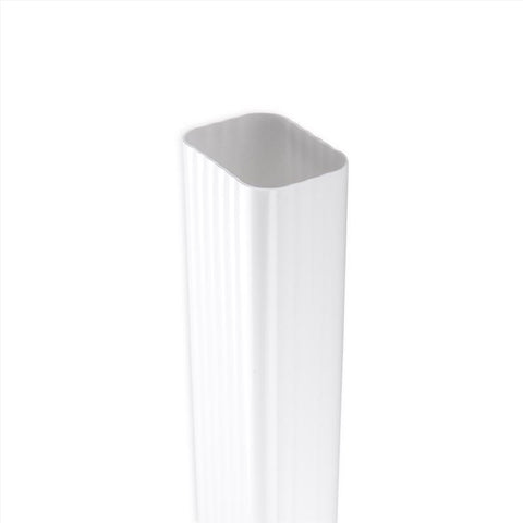 Amerimax 2.25 in. H X 3.25 in. W X 48 in. L White Vinyl Rectangular Downspout (Pack of 6)