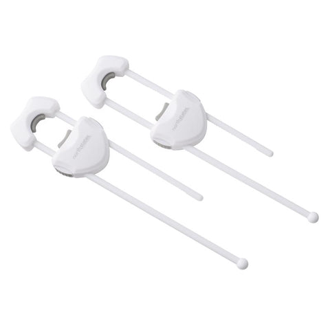 Toodleroo North States White Plastic Cabinet Locks 2 pk