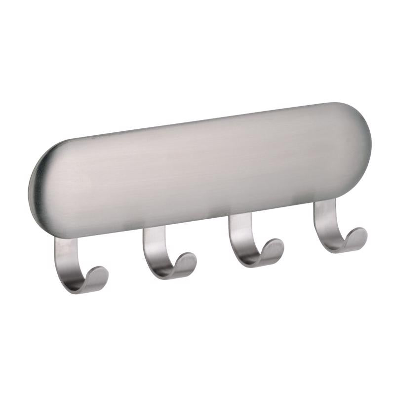 iDesign 4 Hook Brushed Stainless Steel Storage Hook/Strap 1 pk