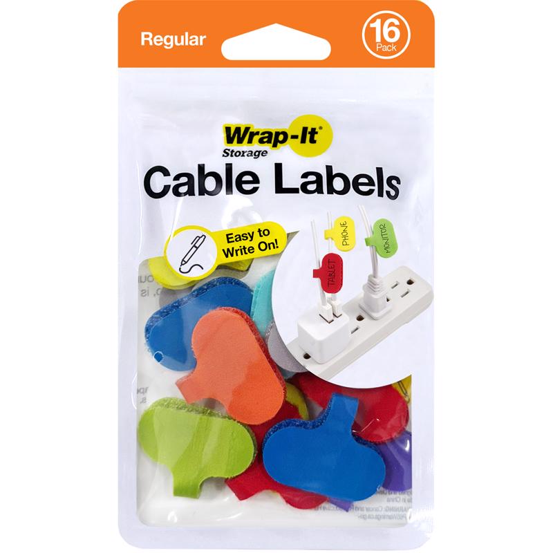 Wrap-It Assorted Polyethylene Cable Labels (Pack of 6)
