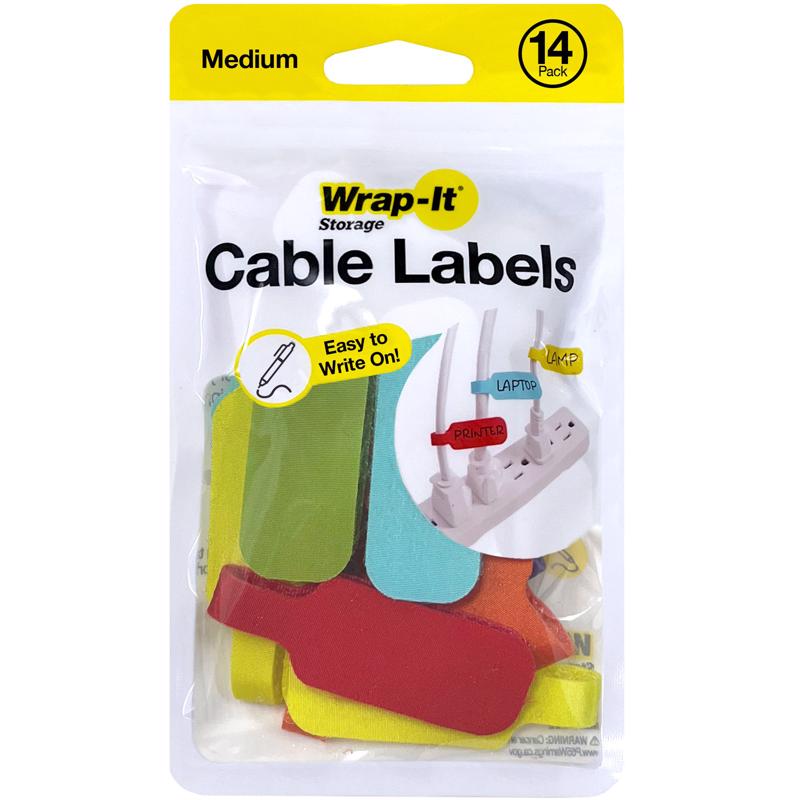 Wrap-It Assorted Polyethylene Cable Labels (Pack of 6)